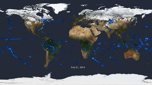 NASA Scientific Visualization Studio | Global rainfall prior to the Launch of Global Precipitation Measurement (GPM) Satellite