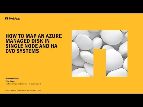 How to map an Azure Managed disk in a single node and HA CVO systems