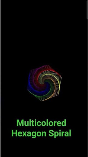 Multicolored Hexagon Spiral #coding #pythonanddjangofullstackwebdeveloper #programminglanguage