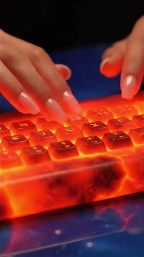 🔥 ASMR Lava Keyboard Typing | Ultra Realistic Fiery Keystrokes