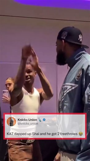 SGA really thought that handshake was a foul 😂 (via knicks_union on X) | NBA Memes