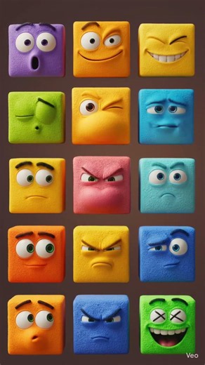 🎭 Which Mood Are You Today? 😆😡😲 | 15 Funny Faces Challenge!#3d#3danimation #shorts