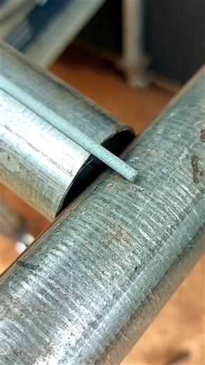 the easiest trick to cut a quick pipe connection #pipecutting #metalwork #metalworking #fabrication