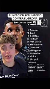 Real Madrid vs Girona Starting Lineup #startingline #realmadrid #girona #laliga #shorts #football