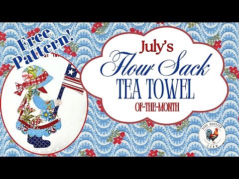 July Tea Towel-of-the-Month\\Patriotic Sue\\Applique\\Sunbonnet Sue\\Step-By-Step Tutorial\\Free Pattern