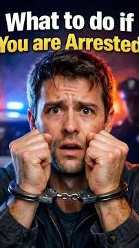 What to do When You are Arrested