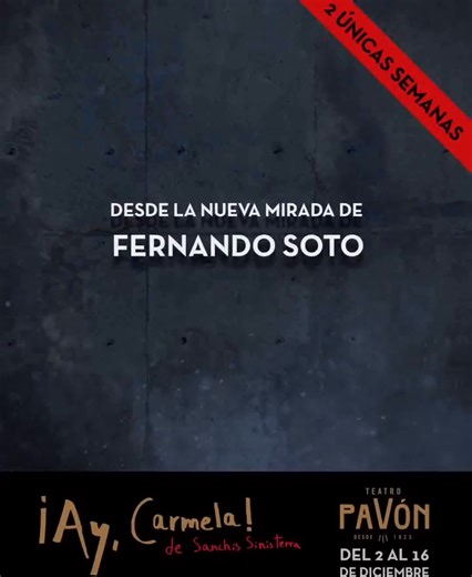 Cristina Medina (La que se avecina) y Santiago Molero (Águila roja) te esperan en el Teatro Pavón con ¡Ay Carmela! dirigida por Fernando Soto (La casa de papel). | Cristina Medina