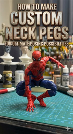 How to make custom neck pegs Marvel Legends & Mezco figure DIY