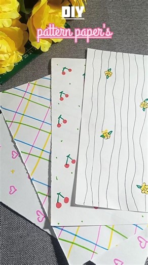 DIY Pattern Paper in 60 Seconds | Easy Aesthetic Paper Design #Shorts