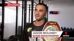 JASON MOLONEY says “I’m holding onto this world title belt for a long time” #JasonMoloney #7News Jason Moloney 7NEWS Gold Coast 🎥 | Australian Boxing Central