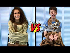 WHO WILL ESCAPE FIRST?! Handcuff, Straight Jacket Race Escape CHALLENGE!