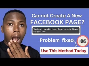 How To Create A New Facebook Page Successfully 2023 | You Have Created Too Many Pages Recently