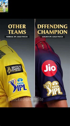 Other Team logo is normal but defending Champions is different #cricket #viral #ipl #rcb