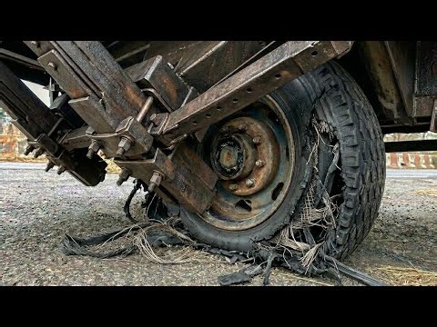 #restoration of Totally Destroyed Rear Axle Housing on Fully Loaded Truck Trapped in Muddy Track
