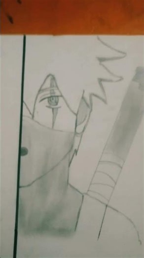 Anime half face drawing 👀👀