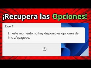 En este momento NO HAY DISPONIBLES OPCIONES DE INICIO/APAGADO en WINDOWS 11
