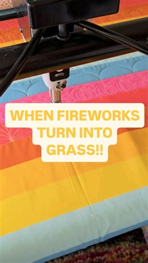 What started out as a firework somehow turned into grass! That’s just how creating goes sometimes — and honestly, on the right quilt, this would be the perfect design! 🌾 I dropped a real-time free video tutorial today where I share my full process of custom machine quilting this fun design. It’s actually one of the bonus designs from my upcoming free class, Strip by Strip — 99 machine quilting designs, all quilted in 2" strips! 💥 Mention Strip below and I’ll send you all the cool details! And 