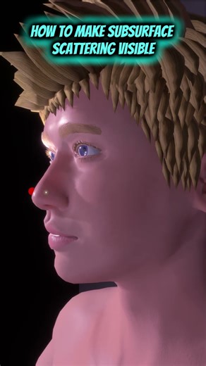 How do you make subsurface scattering visible #indie #gamedev #human #unity #SSS #Shading