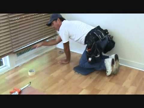 Getting ready to install baseboard trim to a laminate floor