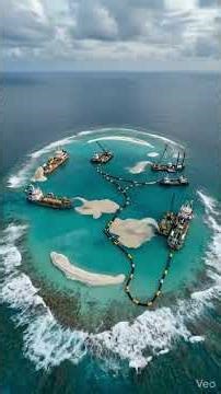 From Empty Ocean to Paradise Island | AI Construction Time-Lapse