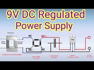 9 Volt DC regulated Power Supply circuit using LM 7809 in Tami