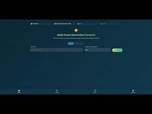 Solar Power Generation Forecast | end to end project output