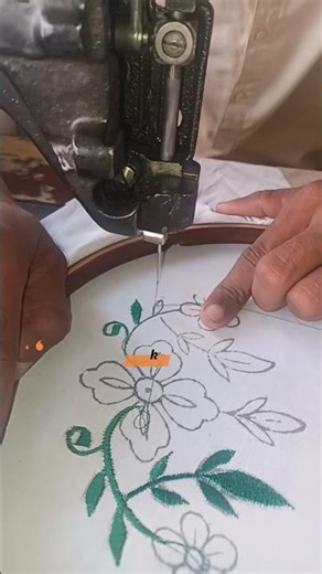 Beginner Embroidery Tutorial | Easy Machine Stitch Pattern #shorts#viral #trending | Rizwan Ali Tv