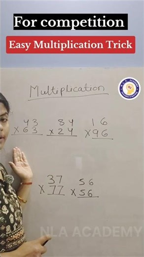 Easy Multiplication Trick | Vedic maths #youtubeshorts #mathstricks#multiplication#trending#student