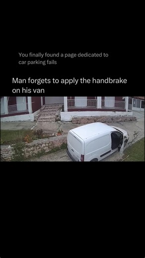 Parking Fail: A Driver's Handbrake Blunder