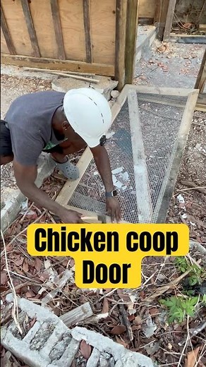 Easy way to build your own chicken coop door #diychickencoop #diyhacks
