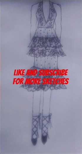 Designer Dress Sketch design #shorts #dress#fashion