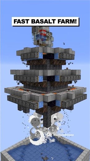 Fast Basalt Farm for Donut SMP and Vanilla! #shorts