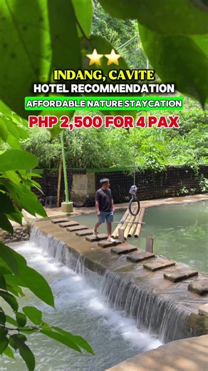 AFFORDABLE NATURE STAYCATION👇 — with private cabin — with private swimming pools — free activities like zipline, rope swings — provided kitchen sets ready to cook 📍The Ravine by One Selah Nabook namin via @klook_ph ang “Small Cabin” — maffeel mo talaga ang modern nature vibes dito. Best part pa dito ay ang mga libreng activities nila like bird and rabbit feeding zipline may ilog pa na pwedeng magchill! Take note: libre lang lahat to kapag nagcheck in kayo dito. Book this hotel via Klook, and g