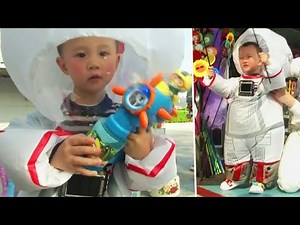 2-Year-Old Wears Inflatable Suit to Protect From Coronavirus