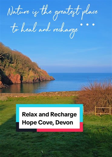 Waking up to this view is good for the soul and to recharge my batteries. The Old Guard, Hope Cove, Devon. The thatched cottage is Spray Cottage. Both are available to stay in! #relaxing #hopecove