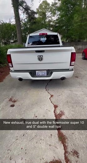 Ram new exhaust dual in dual out flowmaster super 10