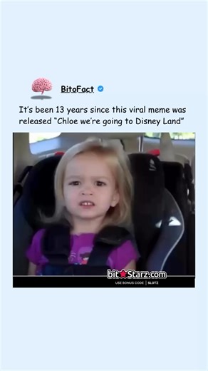 @yourdailyvideos9 on Instagram: "n 2013, a mom filmed herself telling her daughters they were skipping school to go to Disneyland. While the older sister burst into tears of joy, little Chloe gave a side-eye that became one of the internet’s most famous reaction memes. Years later, “Side-Eye Chloe” is still used worldwide to capture disbelief, sass, or pure I don’t care energy. #Explore #Trending #Viral #MemeHistory #InternetCulture #Disneyland #SideEye"
