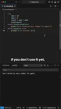 Python for Beginners - Try Except Finally explained #python #coding #programming #shorts