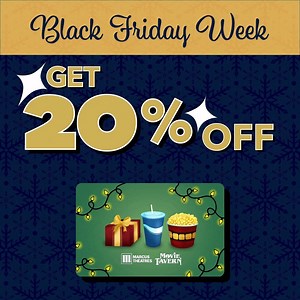 1.1K views · 18 shares | The Holiday season is finally here, and it's an online shopping kind of year! Make sure you are ready with Marcus Theatres or Movie Tavern gift cards and our new Holiday Fun Packs. Now - December 4 Receive 20% off all gift card purchases over $25! Discount is added upon checkout. Click here to get started: https://bit.ly/3npG0Ge (Offer is valid on gift cards purchased online (physical or eGift cards), and gift cards purchased at theatres) | Marcus Theatres | Facebook