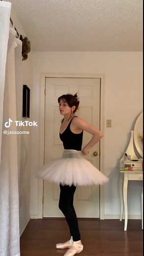 Putting on Tutu for Ballet Rehearsal