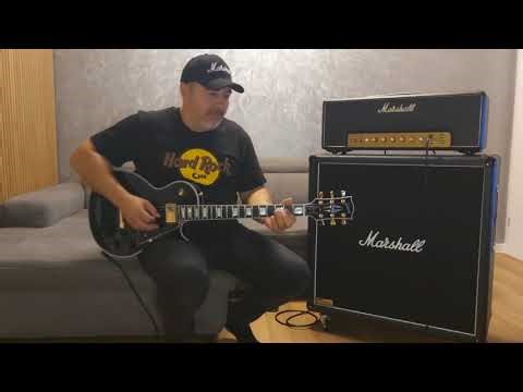 Marshall 1987 Plexi 50 modified to JCM800 2204 with master volume, Gibson Custom shop 2021
