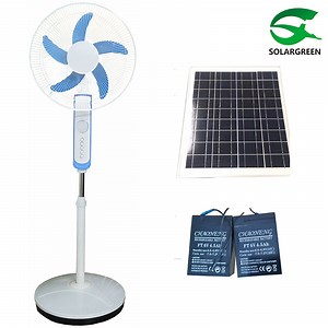 [Hot Item] 16inch 18inch Portable Solar Stand Fan with 3 Speed Levels and USB Charging