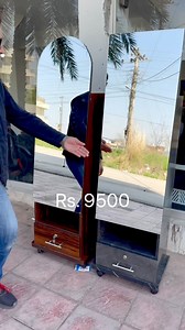 Dressing Table with sliding mirror and storage #dressingtable #dressingtabledesign #dressingmirror #mirror #moderndressing #vanitymirror #instagram | CreativeInter by Amir Akbar