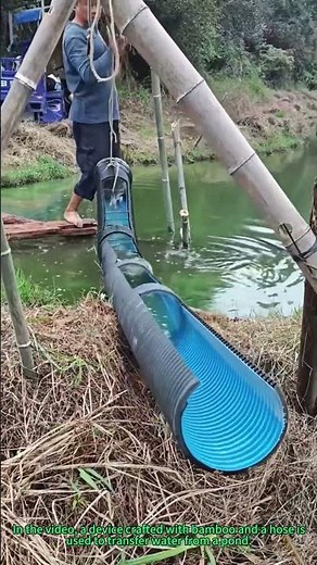 Traditional Irrigation Device: Ingenious Water Transfer System for Farming