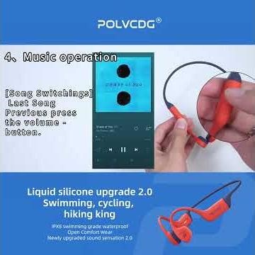 POLVCDG bone conduction earphones IPX8 waterproof 32GB memory