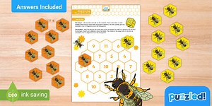 Bee Honeycomb Dice Game
