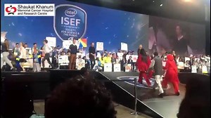Winners of Shaukat Khanum Science and Engineering Fair 2017 representing Pakistan at the Opening Ceremony of Intel International Science and Engineering Fair 2018. Some of the brightest students from 81 countries, regions, and territories were a part of the Opening Ceremony that took place in Pittsburgh, USA. #IntelISEF #ISEF2018 #SKMCH | Shaukat Khanum Memorial Cancer Hospital and Research Centre