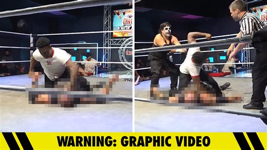 Raja Jackson Brutally Beats Up Wrestler Syko Stu in the Ring