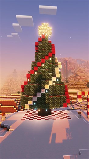 Minecraft Christmas Tree Builds 🎄🎁 #foryou #pourtoi #christmas #minecraft