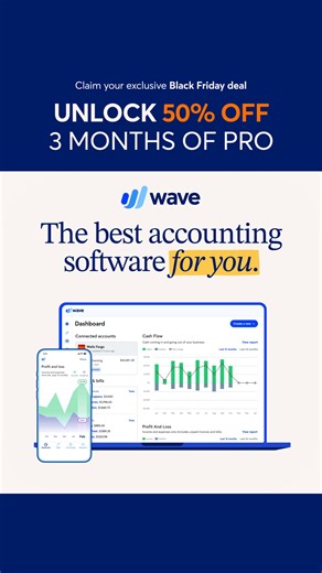 You’re invited! Get 50% off 3 months of Wave’s biggest time-saving features before Dec 1. Hurry, use code BF50 at checkout! | Wave HQ | Facebook